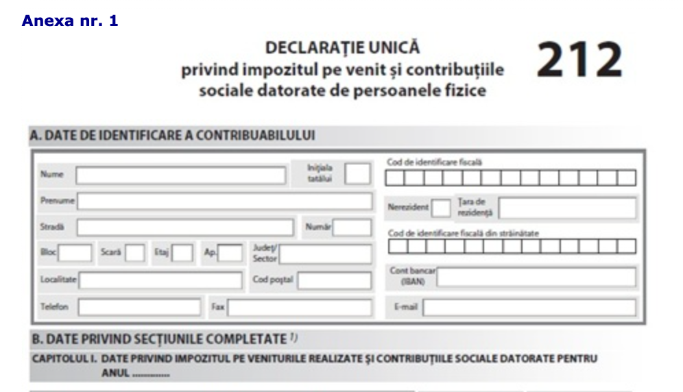 Toate instrucțiunile oficiale ANAF pentru completarea Declarației Unice în 2026