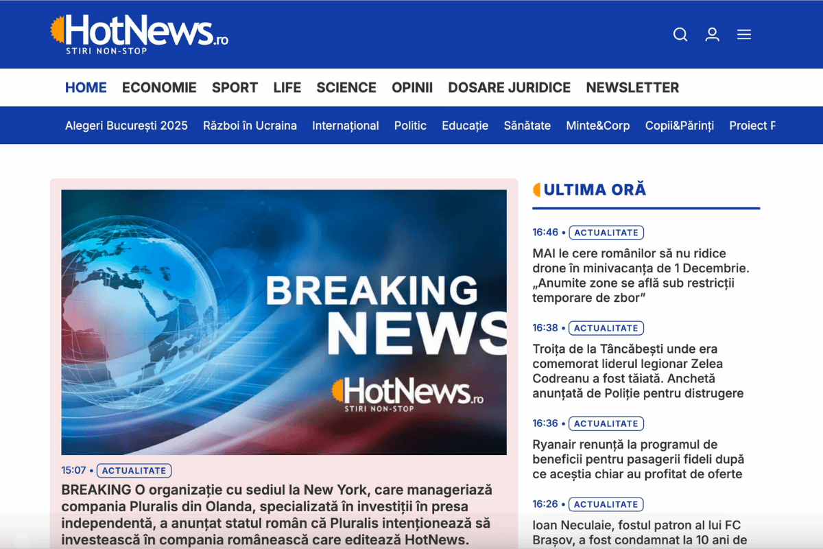 De ce contează | Organizația americană MDIF vrea să investească în compania care editează HotNews. Cum evoluează afacerile companiei