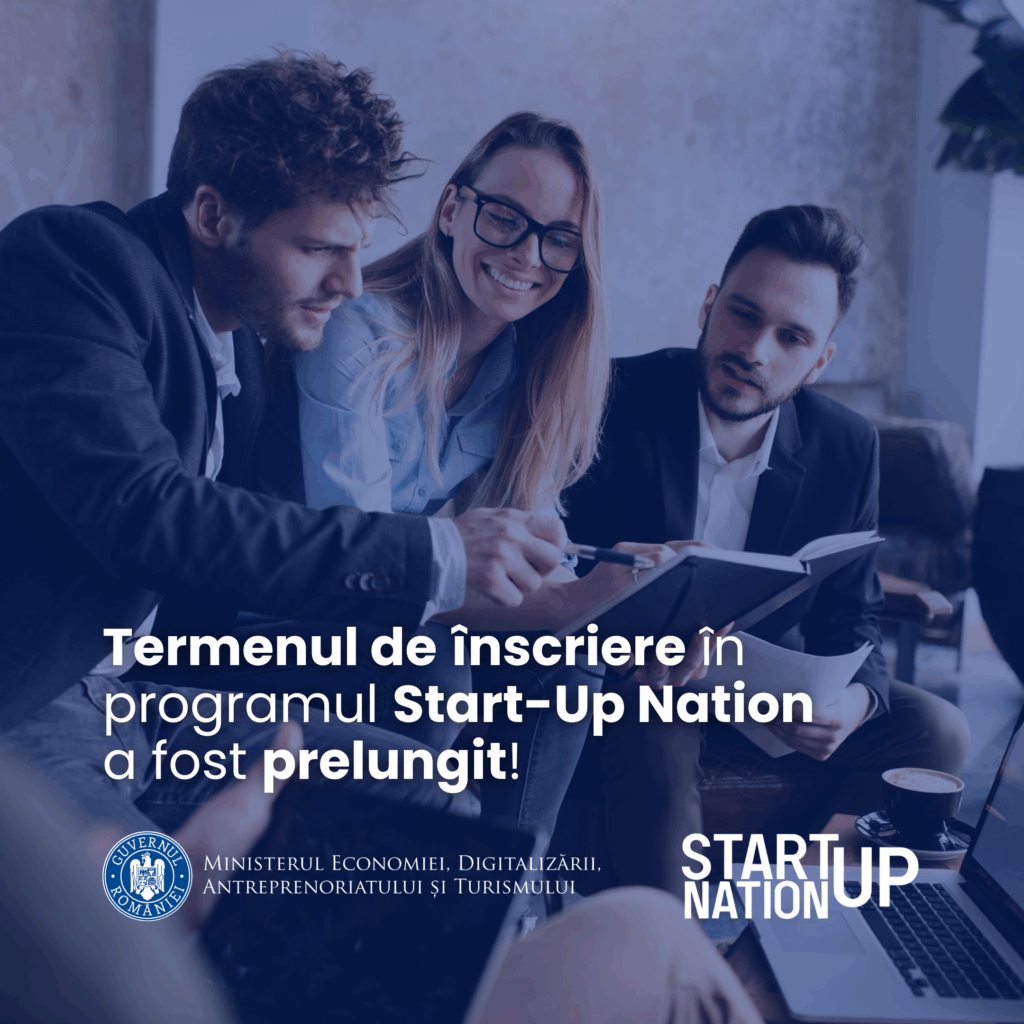 Start-Up Nation 2025. Perioada de înscrieri se prelungește cu 45 de zile. Termenul inițial era 3 decembrie