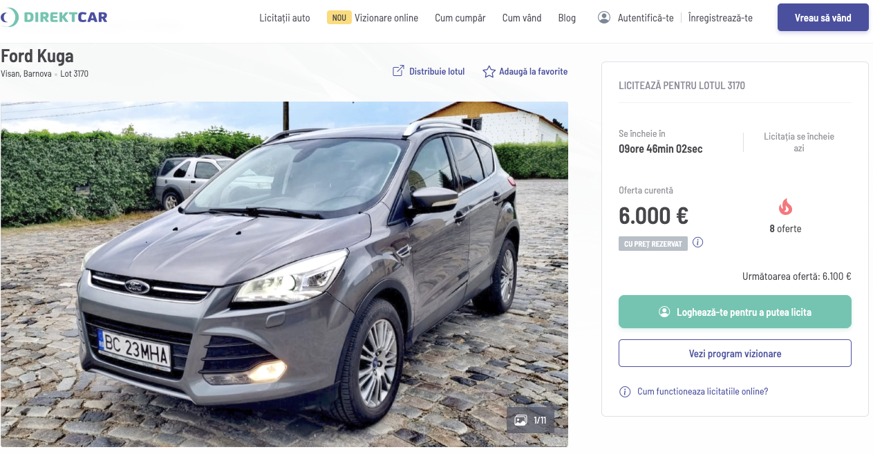 O platformă de vânzări auto propune vizionări online, dar și oferte de tip licitație pentru automobile