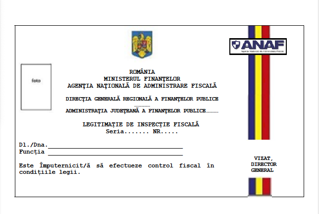 ANAF schimbă legitimațiile de inspecție fiscală pentru a înlocui denumirea veche, „Ministerul Finanțelor Publice”, cu denumirea aprobată încă din 2021
