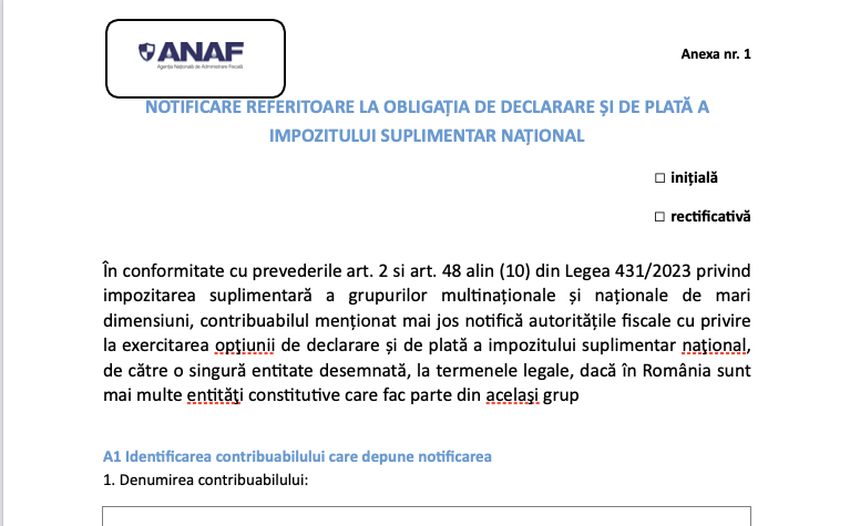 ANAF vrea să trimită notificări prin care firmele să recunoască dacă fac parte dintr-un grup și să achite impozitul suplimentar