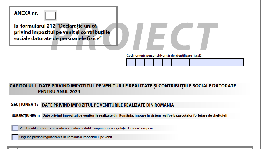 Declarația Unică va fi modificată în 2025. Formularul 212 va include reguli noi de completare pentru plata contribuției la sănătate