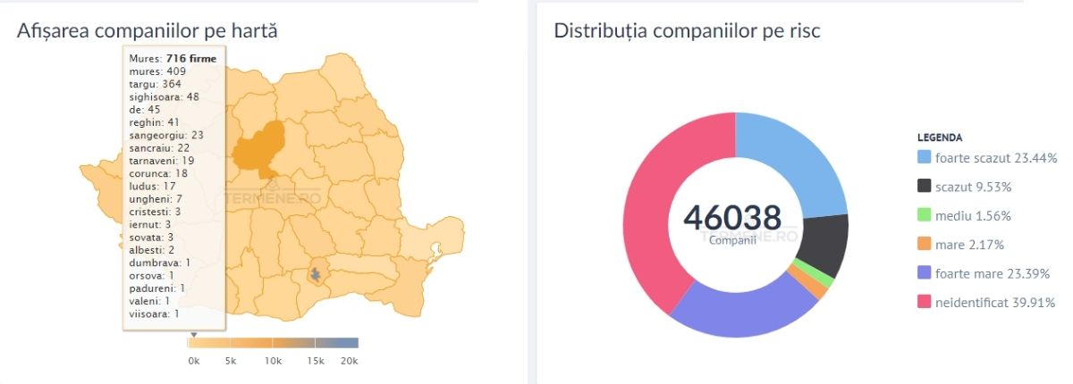 Cod CAEN 7022 - Distribuție geografică și de risc